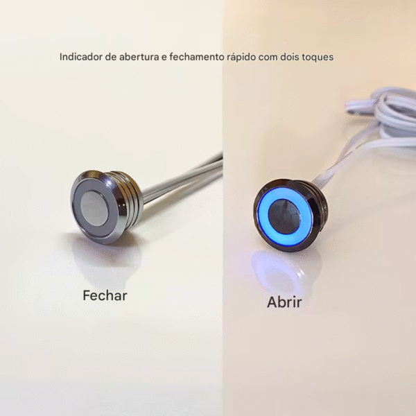 Botão Touch com Indicador para Micro Perfil de Led 4 Amperes Super Discreto - Imagem 4