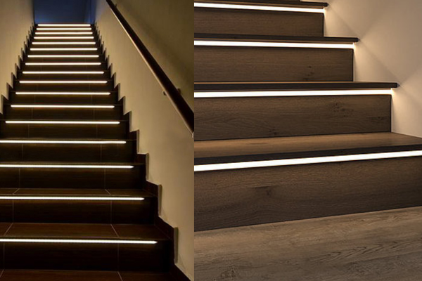 Micro Perfil de LED aplicado em decoração para rodapés iluminados e ambientes estilosos