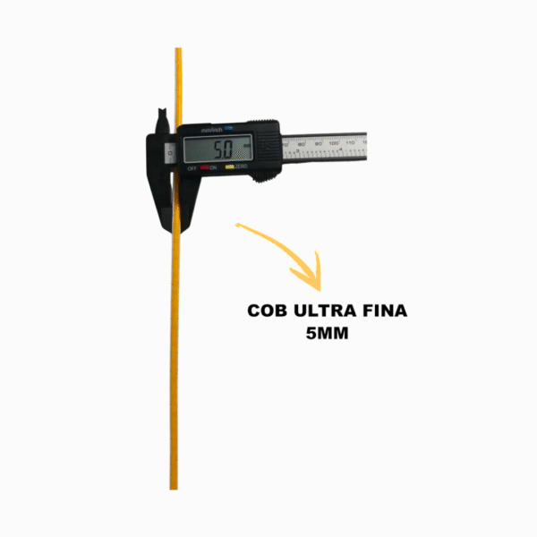 Fita De Led Cob 400 Leds Rolo 5 Metros 12v 5mm Ultra Fino para Micro Perfil - Imagem 5