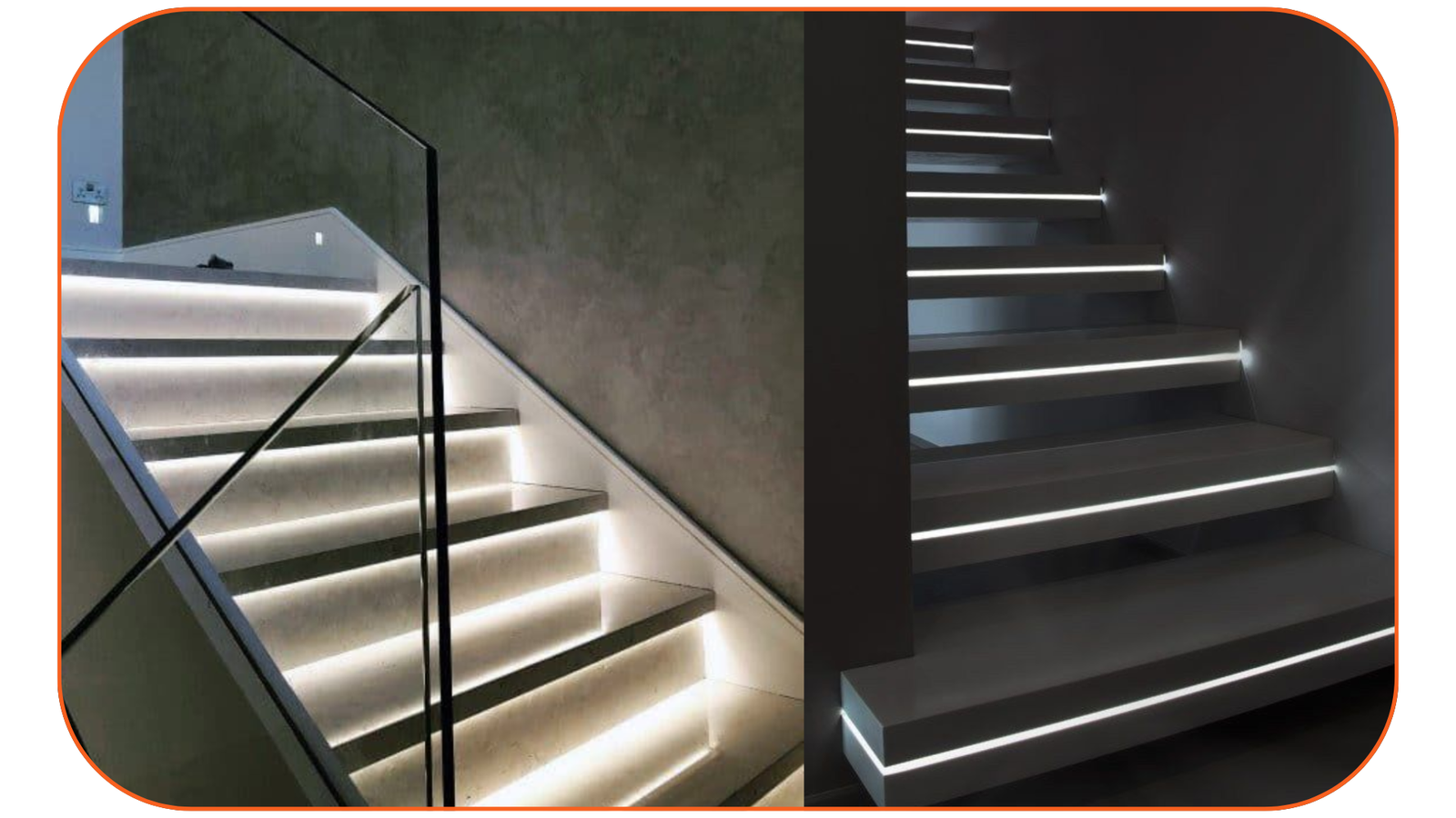 Rodapé Iluminado em madeira ou alumínio