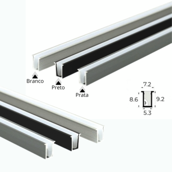 Micro Perfil de LED Ultra Fino para Movelaria, Paredes, Pisos, Rodapés